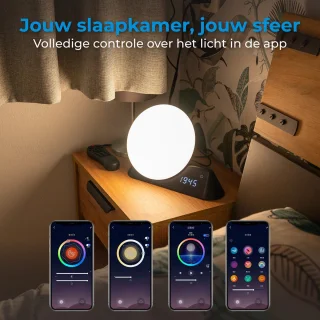 Nuvance Wake Up Light digitale wekker en nachtlamp