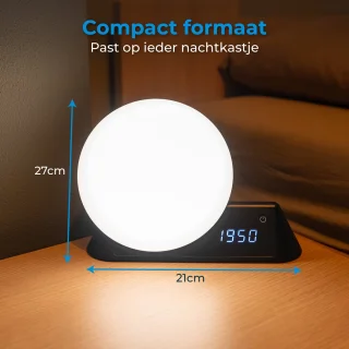 Nuvance Wake Up Light digitale wekker en nachtlamp