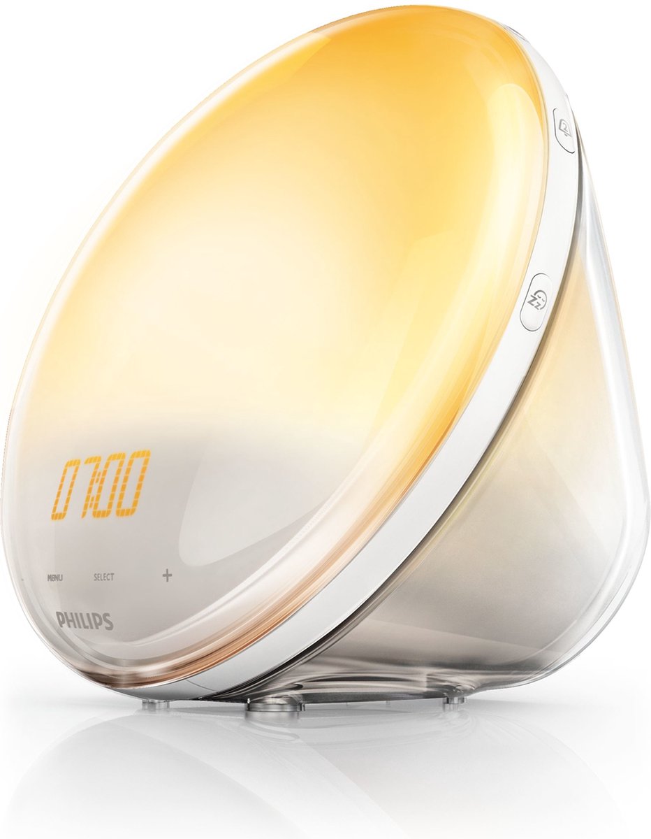 De Philips HF3520/01 Wake-up Light Wit in één oogopslag
