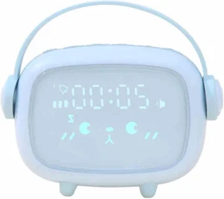 Slimme wekker - nachtlamp klok - blauw