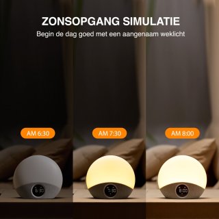 Swiftvein Solara Wake Up Light digitale wekker