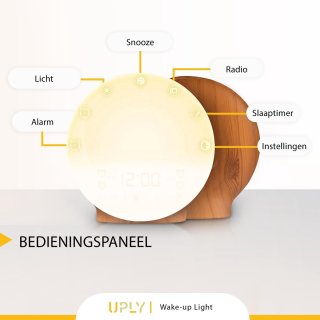 UPLY Wake Up Light Lichtwekker Met USB Oplaadpunt