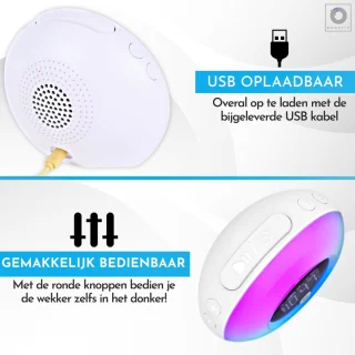 Wake Up Light Bluetooth Speaker Radio Ambilight Wekker