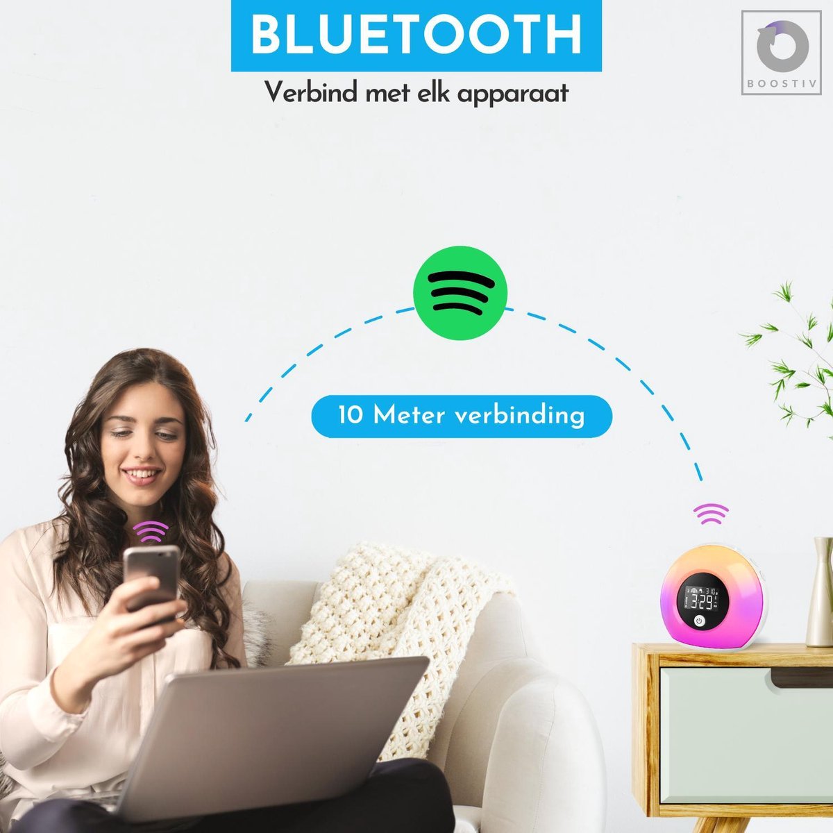 Wake Up Light Bluetooth Speaker Radio Ambilight Wekker