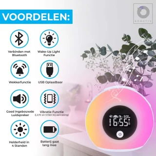 Wake Up Light Bluetooth Speaker Radio Ambilight Wekker