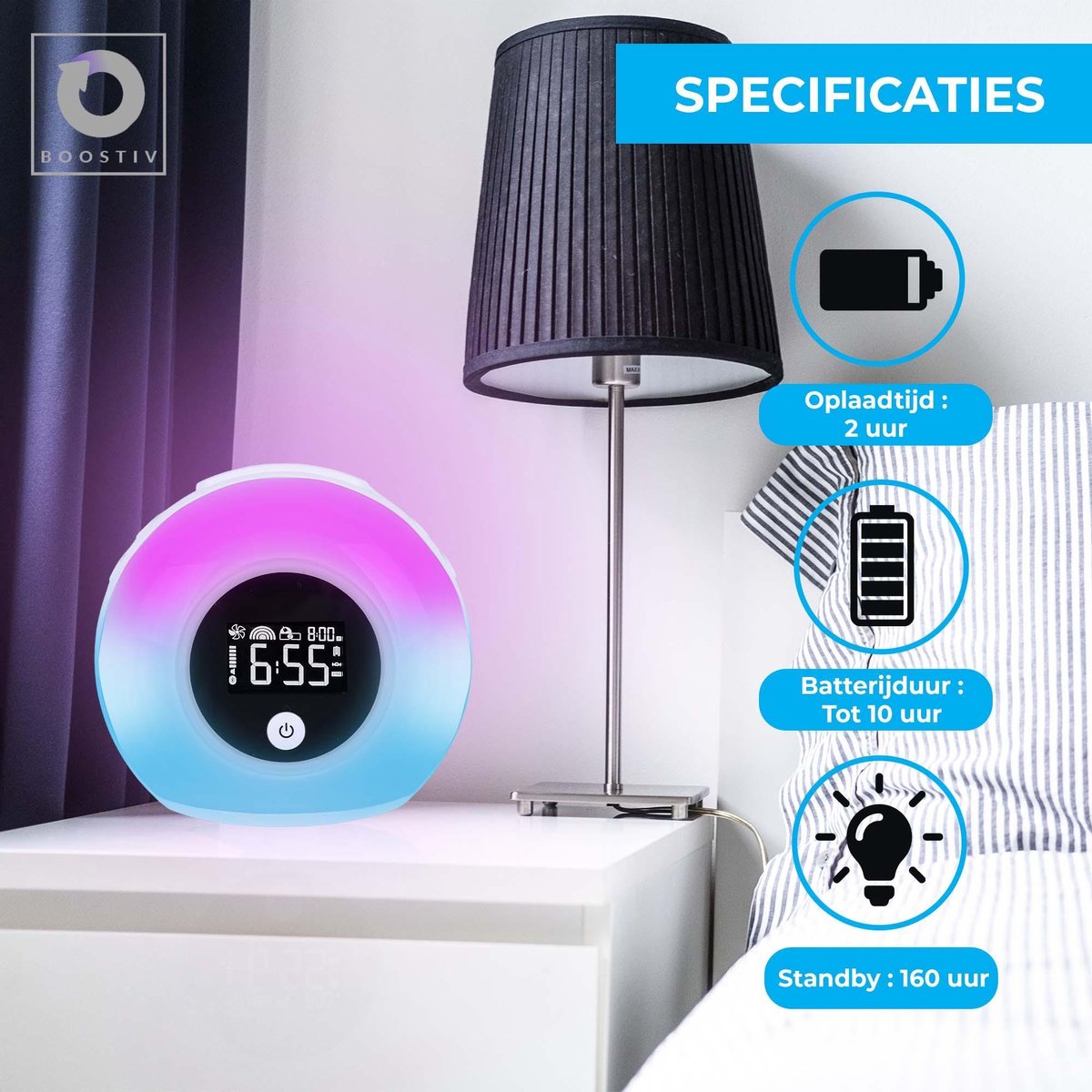 Wake Up Light Bluetooth Speaker Radio Ambilight Wekker