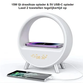 Wake up Light Digitale Wekker Bluetooth Speaker
