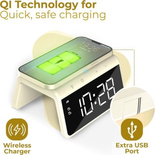 Wat vinden we goed aan de Wake-up Light Digitale Wekker - Geel