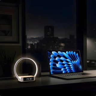 Wake Up Light Digitale Wekker met Draadloze Oplaadfunctie