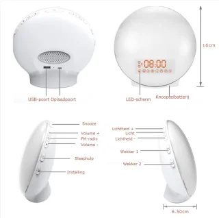 Wake up Light Digitale Wekker Met Snoer