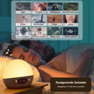 Wake Up Light digitale wekker met USB en app - wit