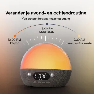 Wake Up Light digitale wekker met USB en app - wit