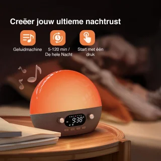 Wake Up Light digitale wekker met USB en app - wit