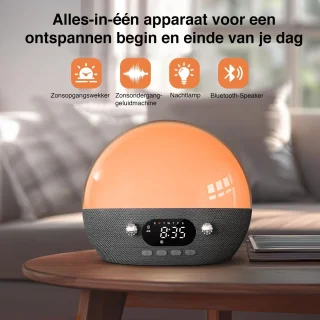 Wake Up Light digitale wekker met USB en app - wit