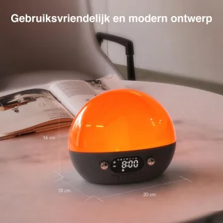 Wake Up Light digitale wekker met USB en app - wit