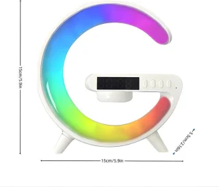Wake Up Light Draadloze Oplader Digitale Wekker Wit