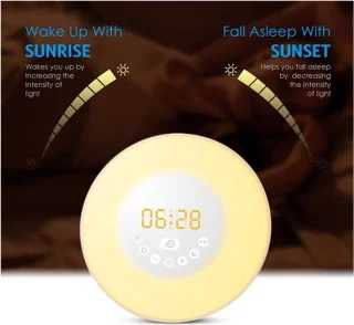 Wake up light FM radio wekker multi kleur