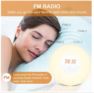 Wake up light FM radio wekker multi kleur