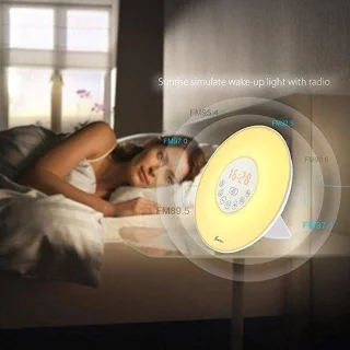 Wake up light FM radio wekker multi kleur