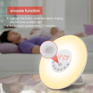 Wake up light FM radio wekker multi kleur