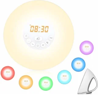 Wake up light FM radio wekker multi kleur
