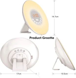 Wake Up Light Kleurrijke Zonsopgangwekker met FM Radio