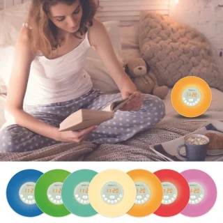 Wake Up Light Kleurrijke Zonsopgangwekker met FM Radio