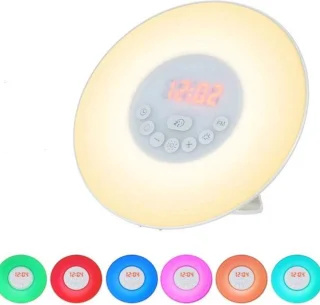 Wake Up Light Kleurrijke Zonsopgangwekker met FM Radio