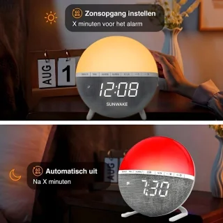 Wat vinden we goed aan de Wake-Up Light Lichtwekker Rond - Grijs