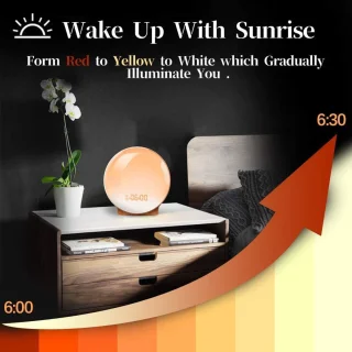 Wake up Light Smart Clock met USB Oplaadpunt en Radio