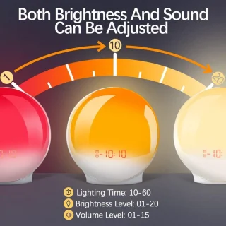 Wake up Light Smart Clock met USB Oplaadpunt en Radio