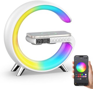 Wake Up Light Wekker Bluetooth Speaker Draadloze Oplader