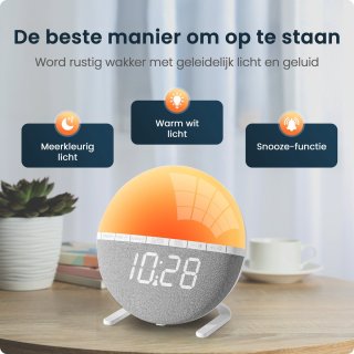 Wake Up Light Wekker Digitale Nachtlampje
