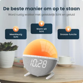 Wake Up Light Wekker Digitale Nachtlampje