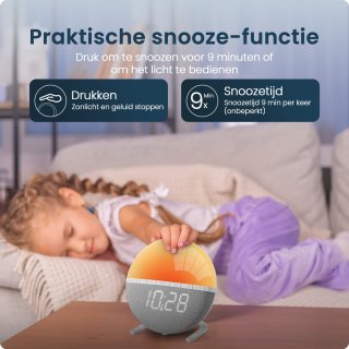 Wake Up Light Wekker Digitale Nachtlampje