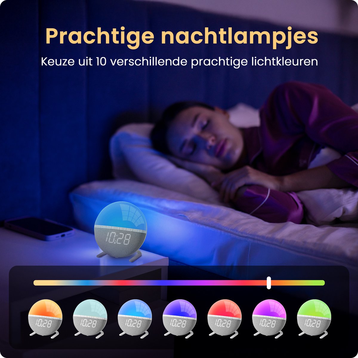 Wake Up Light Wekker Digitale Nachtlampje
