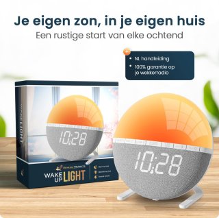 Wake Up Light Wekker Digitale Nachtlampje