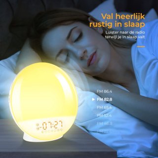Wake up light Wekkerradio Wit