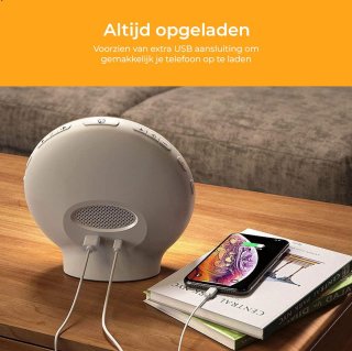 Wake up light Wekkerradio Wit