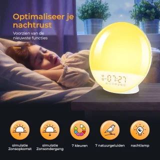 Wake up light Wekkerradio Wit