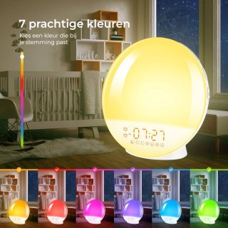 Wake up light Wekkerradio Wit