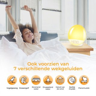 Wake up light Wekkerradio Wit
