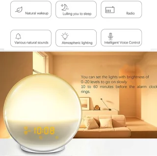 Wake up light wit - wekkerradio en bedlamp