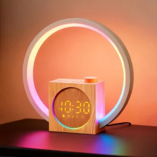 Wekker geluidsmachine wake-up light wit