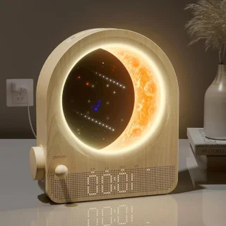 Wekker maanlamp nachtlampje