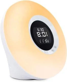 Wekker met dageraadsimulatie en sfeerkleurfuncties