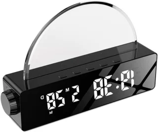 Wekker met lamp - Wake-up Light - zwart