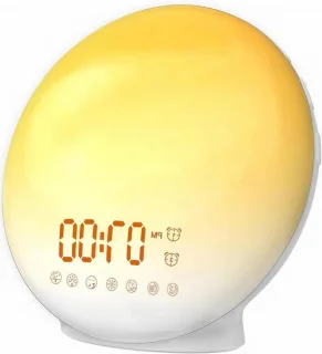 Wekker met licht 16 cm meerdere kleuren