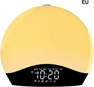 Wekker met licht - digitale klok - 188 x 97 cm - multicolor