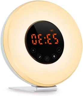 Wekker met licht - digitale klok - wit